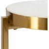 imageKate and Laurel Aguilar Modern Round Drink Table 9 x 9 x 23 Emperador Brown Marble and Black Genuine Marble Accent Table for Use as Indoor Plant Stand or Pedestal Martini TableGold