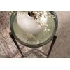 imageKate and Laurel Aguilar Modern Round Drink Table 9 x 9 x 23 Emperador Brown Marble and Black Genuine Marble Accent Table for Use as Indoor Plant Stand or Pedestal Martini TableGreenBronze
