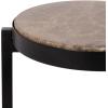 imageKate and Laurel Aguilar Modern Round Drink Table 9 x 9 x 23 Emperador Brown Marble and Black Genuine Marble Accent Table for Use as Indoor Plant Stand or Pedestal Martini TableBrownBlack
