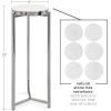 imageKate and Laurel Aguilar Modern Round Drink Table 9 x 9 x 23 Emperador Brown Marble and Black Genuine Marble Accent Table for Use as Indoor Plant Stand or Pedestal Martini TableSilverWhite