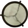 imageKate and Laurel Aguilar Modern Round Drink Table 9 x 9 x 23 Emperador Brown Marble and Black Genuine Marble Accent Table for Use as Indoor Plant Stand or Pedestal Martini TableGreenBronze