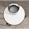 imageKate and Laurel Aguilar Modern Round Drink Table 9 x 9 x 23 Emperador Brown Marble and Black Genuine Marble Accent Table for Use as Indoor Plant Stand or Pedestal Martini TableBlack