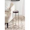 imageKate and Laurel Aguilar Modern Round Drink Table 9 x 9 x 23 Emperador Brown Marble and Black Genuine Marble Accent Table for Use as Indoor Plant Stand or Pedestal Martini TableSilverPurple