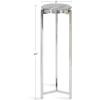 imageKate and Laurel Aguilar Modern Round Drink Table 9 x 9 x 23 Emperador Brown Marble and Black Genuine Marble Accent Table for Use as Indoor Plant Stand or Pedestal Martini TableSilver