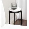imageKate and Laurel Aguilar Modern Round Drink Table 9 x 9 x 23 Emperador Brown Marble and Black Genuine Marble Accent Table for Use as Indoor Plant Stand or Pedestal Martini TableBlack
