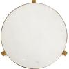 imageKate and Laurel Aguilar Modern Round Drink Table 9 x 9 x 23 Emperador Brown Marble and Black Genuine Marble Accent Table for Use as Indoor Plant Stand or Pedestal Martini TableGold