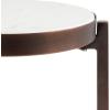 imageKate and Laurel Aguilar Modern Round Drink Table 9 x 9 x 23 Emperador Brown Marble and Black Genuine Marble Accent Table for Use as Indoor Plant Stand or Pedestal Martini TableBronze