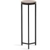 imageKate and Laurel Aguilar Modern Round Drink Table 9 x 9 x 23 Emperador Brown Marble and Black Genuine Marble Accent Table for Use as Indoor Plant Stand or Pedestal Martini TableBrownBlack