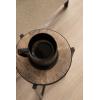 imageKate and Laurel Aguilar Modern Round Drink Table 9 x 9 x 23 Emperador Brown Marble and Black Genuine Marble Accent Table for Use as Indoor Plant Stand or Pedestal Martini TableBrownBlack