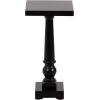imageKate and Laurel Butterfield Traditional Square Pedestal Side Table 12 x 12 x 25 Light Natural Vintage Wooden End Table for Use as Small Bedroom Nightstand or Indoor Plant StandBlack