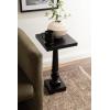 imageKate and Laurel Butterfield Traditional Square Pedestal Side Table 12 x 12 x 25 Light Natural Vintage Wooden End Table for Use as Small Bedroom Nightstand or Indoor Plant StandBlack