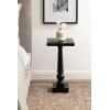 imageKate and Laurel Butterfield Traditional Square Pedestal Side Table 12 x 12 x 25 Light Natural Vintage Wooden End Table for Use as Small Bedroom Nightstand or Indoor Plant StandBlack
