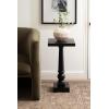 imageKate and Laurel Butterfield Traditional Square Pedestal Side Table 12 x 12 x 25 Light Natural Vintage Wooden End Table for Use as Small Bedroom Nightstand or Indoor Plant StandBlack