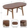 imageKate and Laurel Conan Oval Wooden MidCentury Coffee Table 38 x 20 x 17 Walnut Brown Rounded Living Room Table with Solid Mango Wood Construction and Tapered Dowel LegsWalnut Brown