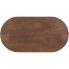 imageKate and Laurel Conan Oval Wooden MidCentury Coffee Table 38 x 20 x 17 Walnut Brown Rounded Living Room Table with Solid Mango Wood Construction and Tapered Dowel LegsWalnut Brown