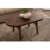 imageKate and Laurel Conan Oval Wooden MidCentury Coffee Table 38 x 20 x 17 Walnut Brown Rounded Living Room Table with Solid Mango Wood Construction and Tapered Dowel LegsWalnut Brown