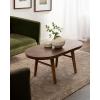 imageKate and Laurel Conan Oval Wooden MidCentury Coffee Table 38 x 20 x 17 Walnut Brown Rounded Living Room Table with Solid Mango Wood Construction and Tapered Dowel LegsWalnut Brown