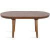 imageKate and Laurel Conan Oval Wooden MidCentury Coffee Table 38 x 20 x 17 Walnut Brown Rounded Living Room Table with Solid Mango Wood Construction and Tapered Dowel LegsWalnut Brown