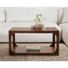 imageKate and Laurel Dahl Transitional Rectangular Coffee Table 36 x 20 x 18 Natural Wood Modern Rectangle Living Room Table with Solid Mango Wood Construction and Bonus Underlying StorageWalnut Brown