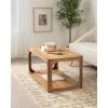 imageKate and Laurel Dahl Transitional Rectangular Coffee Table 36 x 20 x 18 Natural Wood Modern Rectangle Living Room Table with Solid Mango Wood Construction and Bonus Underlying StorageNatural