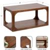 imageKate and Laurel Dahl Transitional Rectangular Coffee Table 36 x 20 x 18 Natural Wood Modern Rectangle Living Room Table with Solid Mango Wood Construction and Bonus Underlying StorageWalnut Brown