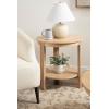 imageKate and Laurel Eastmont Rectangle Wood Coffee Table 46 x 22 x 17 Light Natural Large MidCentury Wooden Living Room Table with Stylish Tapered Legs and Adjustable FeetNatural