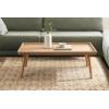 imageKate and Laurel Eastmont Rectangle Wood Coffee Table 46 x 22 x 17 Light Natural Large MidCentury Wooden Living Room Table with Stylish Tapered Legs and Adjustable FeetNatural