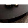 imageKate and Laurel Foxford Modern Tiered Oval Coffee Table 38 x 24 x 18 Natural Brown Transitional TwoTier Living Room Table with Storage and Resilient Wood ConstructionBlack