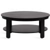 imageKate and Laurel Foxford Modern Tiered Oval Coffee Table 38 x 24 x 18 Natural Brown Transitional TwoTier Living Room Table with Storage and Resilient Wood ConstructionBlack