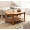 imageKate and Laurel Foxford Modern Tiered Oval Coffee Table 38 x 24 x 18 Natural Brown Transitional TwoTier Living Room Table with Storage and Resilient Wood ConstructionNatural