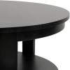 imageKate and Laurel Foxford Modern Tiered Oval Coffee Table 38 x 24 x 18 Natural Brown Transitional TwoTier Living Room Table with Storage and Resilient Wood ConstructionBlack
