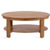 imageKate and Laurel Foxford Modern Tiered Oval Coffee Table 38 x 24 x 18 Natural Brown Transitional TwoTier Living Room Table with Storage and Resilient Wood ConstructionNatural