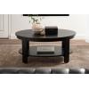imageKate and Laurel Foxford Modern Tiered Oval Coffee Table 38 x 24 x 18 Natural Brown Transitional TwoTier Living Room Table with Storage and Resilient Wood ConstructionBlack