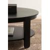 imageKate and Laurel Foxford Modern Tiered Oval Coffee Table 38 x 24 x 18 Natural Brown Transitional TwoTier Living Room Table with Storage and Resilient Wood ConstructionBlack