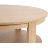 imageKate and Laurel Foxford Tiered Round Coffee Table 34 x 34 x 17 Light Natural Transitional TwoTier Circle Living Room Table with Storage and Resilient Wood Construction
