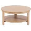 imageKate and Laurel Foxford Tiered Round Coffee Table 34 x 34 x 17 Light Natural Transitional TwoTier Circle Living Room Table with Storage and Resilient Wood Construction