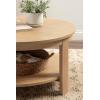 imageKate and Laurel Foxford Tiered Round Coffee Table 34 x 34 x 17 Light Natural Transitional TwoTier Circle Living Room Table with Storage and Resilient Wood Construction