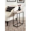 imageKate and Laurel Karlsen Modern Wood and Metal Burlwood Narrow Side Table 16 x 24 x 8 Burlwood and Gold Slim End Table for Use as Skinny Bedroom Nightstand or Entryway Table OptionWhiteBlack