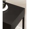 imageKate and Laurel Karlsen Modern Wood and Metal Burlwood Narrow Side Table 16 x 24 x 8 Burlwood and Gold Slim End Table for Use as Skinny Bedroom Nightstand or Entryway Table OptionBlack