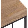 imageKate and Laurel Karlsen Modern Wood and Metal Burlwood Narrow Side Table 16 x 24 x 8 Burlwood and Gold Slim End Table for Use as Skinny Bedroom Nightstand or Entryway Table OptionNaturalBlack