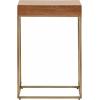 imageKate and Laurel Karlsen Modern Wood and Metal Burlwood Narrow Side Table 16 x 24 x 8 Burlwood and Gold Slim End Table for Use as Skinny Bedroom Nightstand or Entryway Table OptionWalnut BrownGold