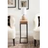 imageKate and Laurel Karlsen Modern Wood and Metal Burlwood Narrow Side Table 16 x 24 x 8 Burlwood and Gold Slim End Table for Use as Skinny Bedroom Nightstand or Entryway Table OptionNaturalBlack