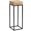 imageKate and Laurel Karlsen Modern Wood and Metal Burlwood Narrow Side Table 16 x 24 x 8 Burlwood and Gold Slim End Table for Use as Skinny Bedroom Nightstand or Entryway Table OptionNaturalBlack