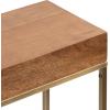 imageKate and Laurel Karlsen Modern Wood and Metal Burlwood Narrow Side Table 16 x 24 x 8 Burlwood and Gold Slim End Table for Use as Skinny Bedroom Nightstand or Entryway Table OptionWalnut BrownGold