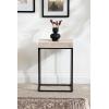 imageKate and Laurel Karlsen Modern Wood and Metal Burlwood Narrow Side Table 16 x 24 x 8 Burlwood and Gold Slim End Table for Use as Skinny Bedroom Nightstand or Entryway Table OptionWhiteBlack