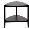 imageKate and Laurel Knowlton Modern Tiered Triangle Side Table 24 x 24 x 24 Black Transitional TwoTier Triangular Living Room End Table with Storage for Use as Indoor Plant Stand