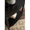 imageKate and Laurel Knowlton Modern Tiered Triangle Side Table 24 x 24 x 24 Black Transitional TwoTier Triangular Living Room End Table with Storage for Use as Indoor Plant Stand
