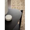 imageKate and Laurel Knowlton Modern Tiered Triangle Side Table 24 x 24 x 24 Black Transitional TwoTier Triangular Living Room End Table with Storage for Use as Indoor Plant Stand