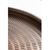imageKate and Laurel Mahdavi Modern Round Outdoor Coffee Table 25 x 25 x 16 Bronze Transitional Patio Coffee Table with Textured Top for Outdoor Furniture Decor