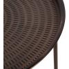 imageKate and Laurel Mahdavi Modern Round Outdoor Coffee Table 25 x 25 x 16 Bronze Transitional Patio Coffee Table with Textured Top for Outdoor Furniture Decor